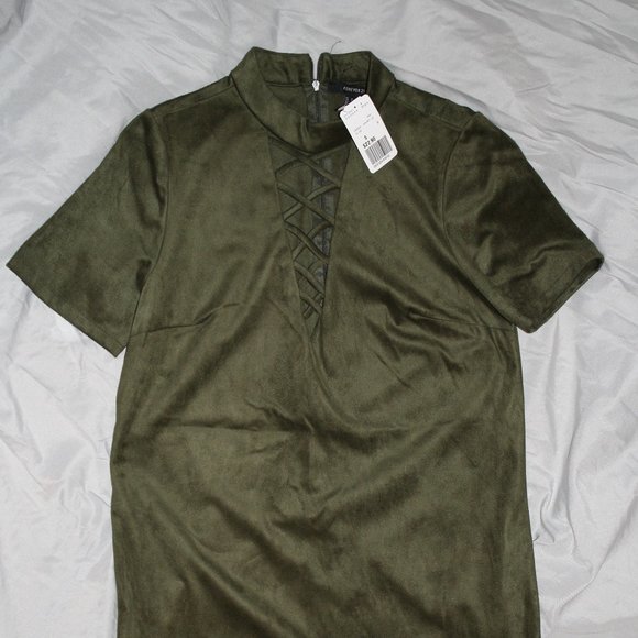 Green Mini Dress - Picture 2 of 3